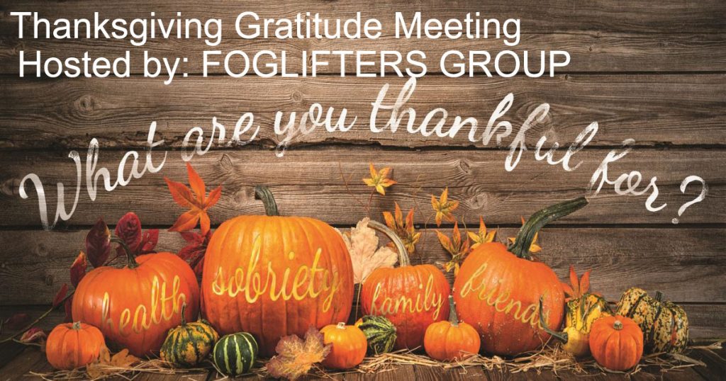 Thanksgiving Gratitude Meeting