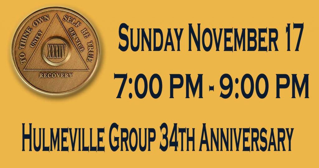 Hulmeville Group 34th Anniversary
