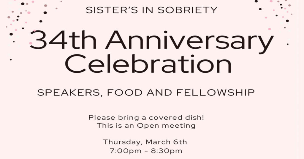 Sisters In Sobriety 34th