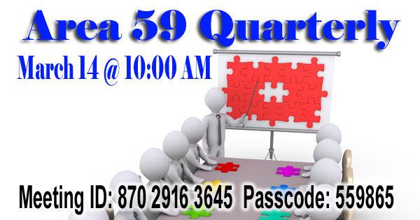 Area 59 AA 1st Quarterly Meeting 2021