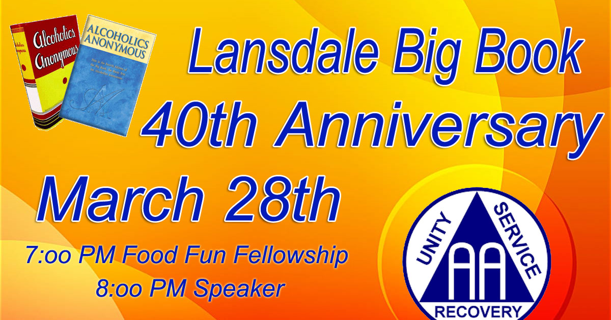 Lansdale Big Book 40th Anniversary