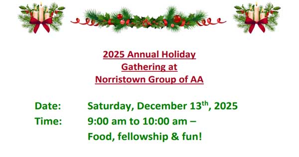 Norristown AA Group Holiday Gathering